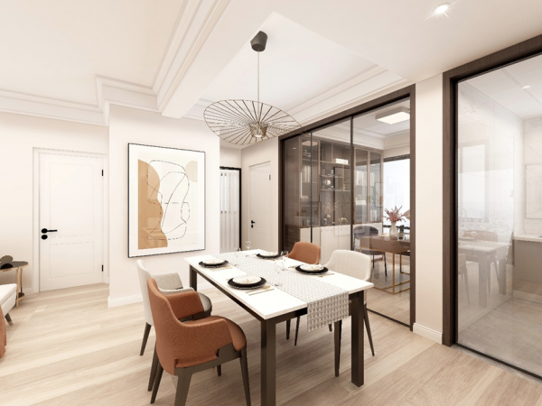 120㎡現代簡約風，溫柔色系的簡約之家