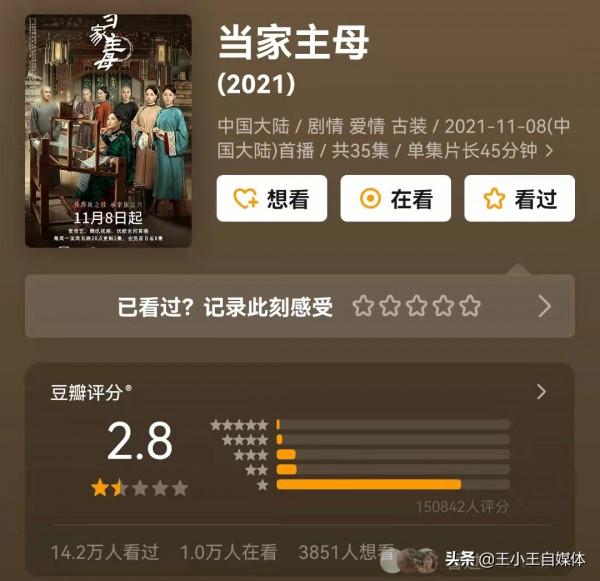 2021年評分3.0以下的六部劇，每一部都辣眼睛，全看過的都是人才