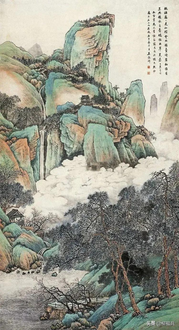 三十幅名家山水中堂，太養眼了