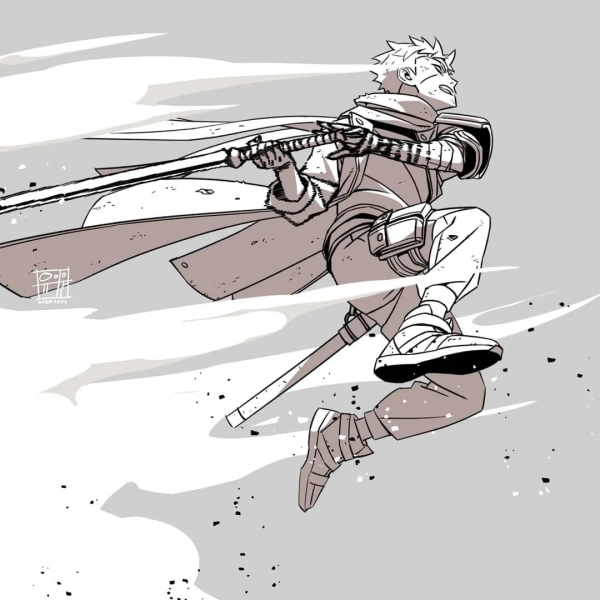 畫熱血漫畫的人設，真酷