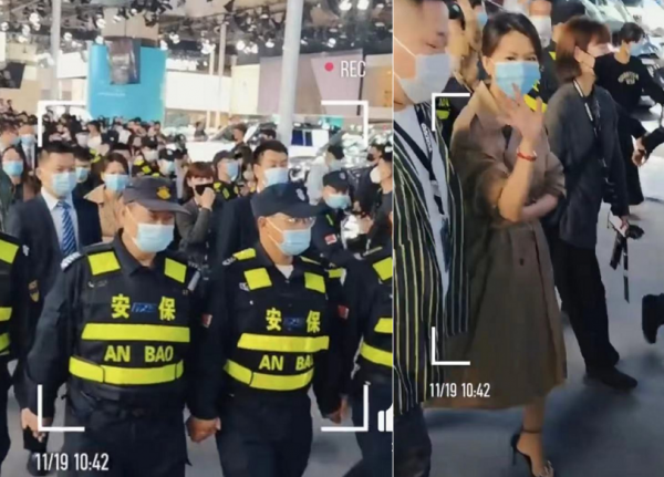 42歲高圓圓現身車展!身邊幾十個黑衣保鏢,手拉手圍一圈陣仗太大 42歲高圓圓現身車展!身邊幾十個黑衣保鏢,手拉手圍一圈陣仗太大
