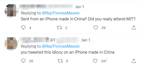 美議員&OpenCurlyDoubleQuote;抱怨&rdquo;新冠病毒檢測試劑盒都是中國產，結果網民勸他認清現實