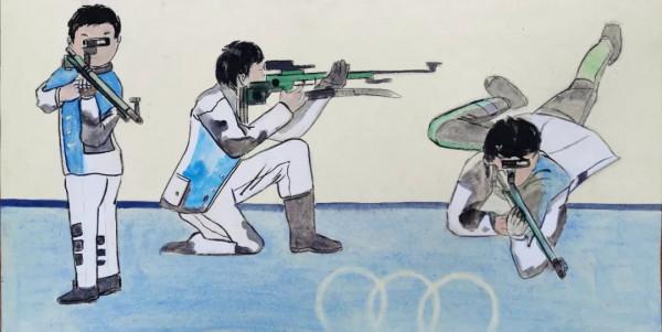 “我心中的奧運健兒”詩書畫作品(17) “我心中的奧運健兒”詩書畫作品(17)