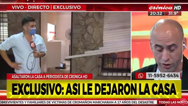 阿根廷記者得知自家被盜，一小時後，他直播起自家失竊案件