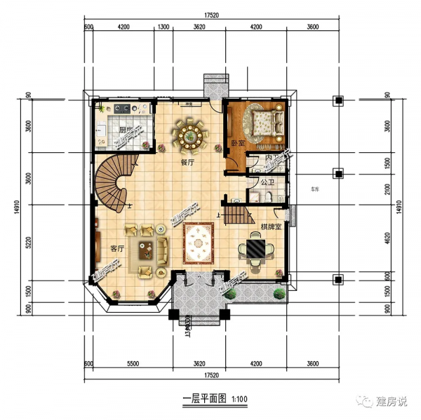 三層歐式別墅，外型高階華麗，簡直就是高階大氣上檔次的代言