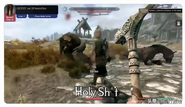 《上古卷軸5天際》釋出新擴充套件，可讓觀看直播的觀眾控制遊戲刷怪