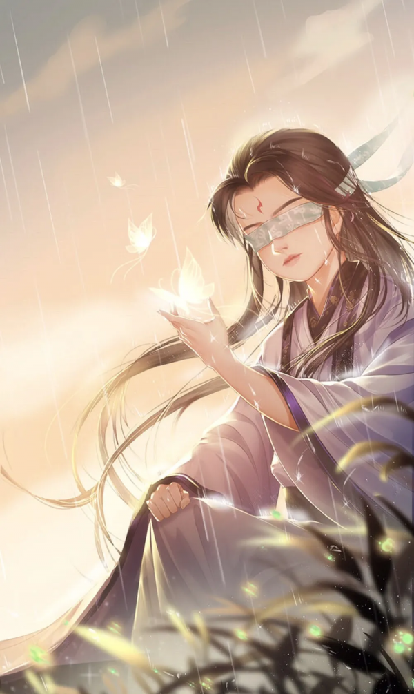 古風動漫頭像，把思念揉碎灑向夜空，便有了滿天繁星