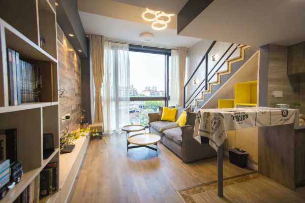 78平loft北歐風層高4.8米,撞色視覺衝擊,美呆了 78平loft北歐風層高4.8米,撞色視覺衝擊,美呆了