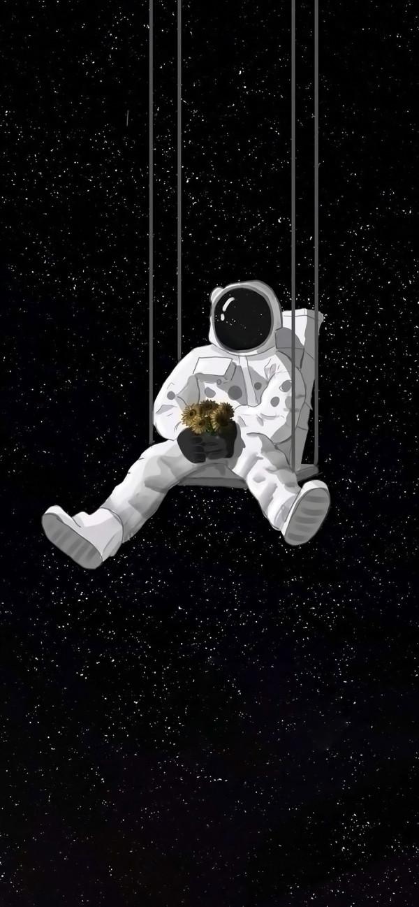 宇航員桌布｜總有一場相遇，帶著溫柔奔赴而來