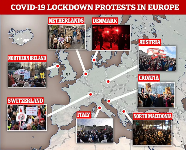 多國抗議 爆流血衝突 示威者打砸搶燒 世衛：或再死50萬人