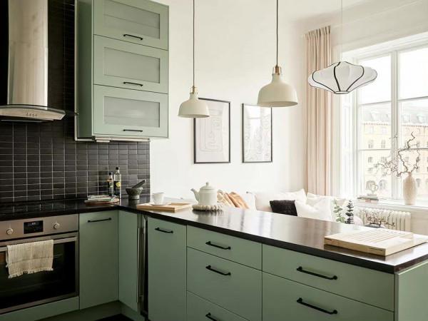 43平米一室戶,綠色櫥櫃增添魅力,一個女人有溫度和生活氣息的家 43平米一室戶,綠色櫥櫃增添魅力,一個女人有溫度和生活氣息的家