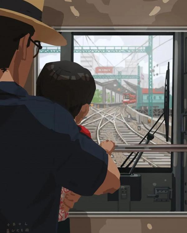 會畫畫的爸爸,太暖了 會畫畫的爸爸,太暖了