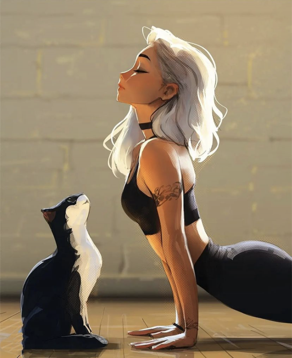 畫師和貓咪的日常，不少動漫開局就送寵物，有陪伴作用還能當外掛