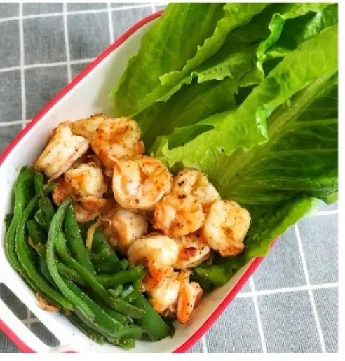 減脂菜之5——生菜包蝦仁