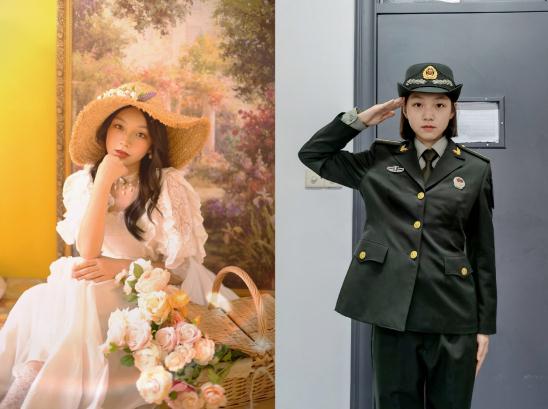 入伍前後對比照：軍營滿月“大變身”