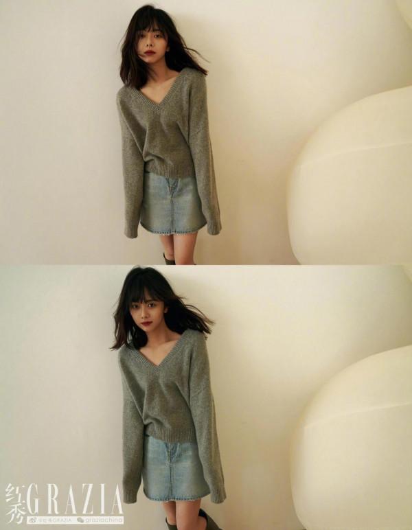 譚松韻紅秀封面，短髮真的好好看，不一樣的風格