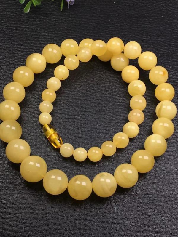 天然塔鏈,蜜蠟白花 天然塔鏈,蜜蠟白花