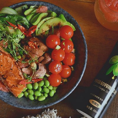 三文魚海膽波奇飯 三文魚海膽波奇飯