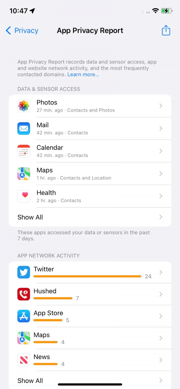 iOS 15.2上線應用隱私報告:讓你輕鬆知道應用的訪問資訊 iOS 15.2上線應用隱私報告:讓你輕鬆知道應用的訪問資訊