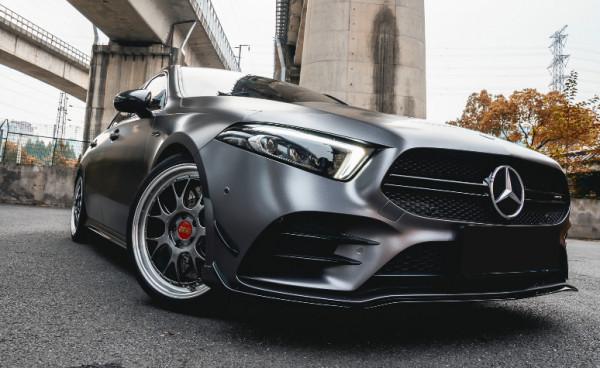 賓士A35L改BBS LMR輪轂 碳纖維內飾板