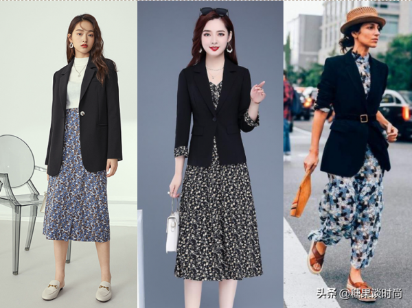 15套黑色小西裝搭配，“小西裝+襯衫裙”等五種搭配法
