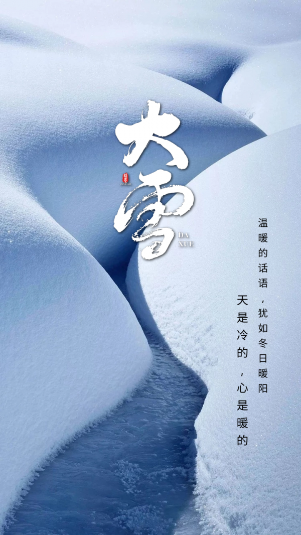 大雪節氣文案海報，大雪將至，萬事勝意