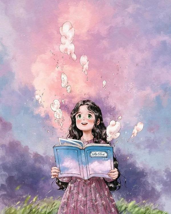 每日插畫｜aeppol的治癒系森林少女日記，休息一會兒再走也沒關係