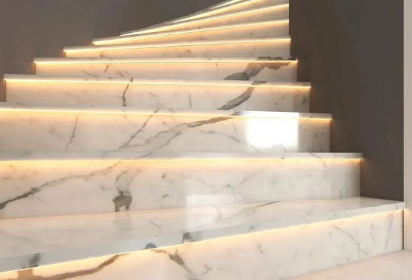 網紅石材樓梯燈帶常見做法及案例欣賞