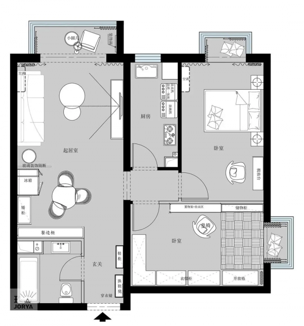 北京80㎡兩居室,復古綠、石膏線、烏雲桌布…打造濃郁美式風婚房 北京80㎡兩居室,復古綠、石膏線、烏雲桌布…打造濃郁美式風婚房