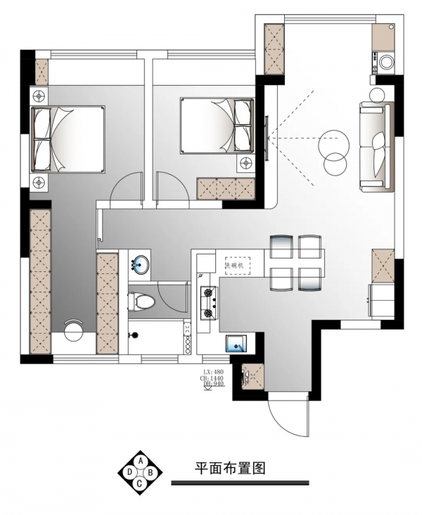 95㎡三室兩廳,堅持裝成這種風格是對的,無茶几餐廚一體乾淨溫馨 95㎡三室兩廳,堅持裝成這種風格是對的,無茶几餐廚一體乾淨溫馨