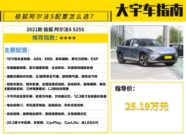 售價25.19-34.49萬，極狐阿爾法S四款配置如何選？