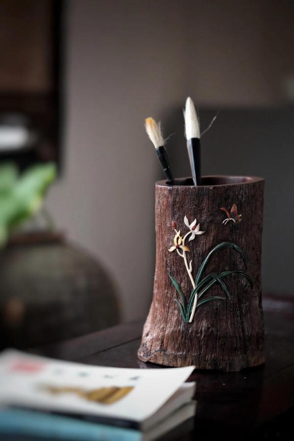 印度小葉紫檀 | 筆筒