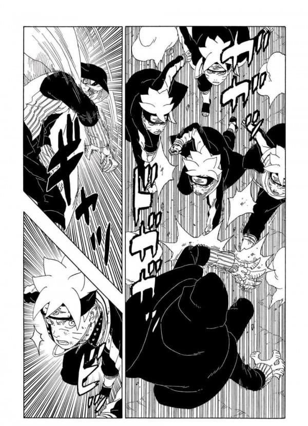 博人傳64話漢化，與考德的打鬥中的博人突然身體發生變異