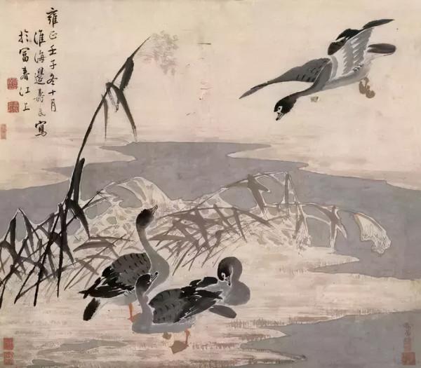 他的潑墨蘆雁,出神入化 他的潑墨蘆雁,出神入化