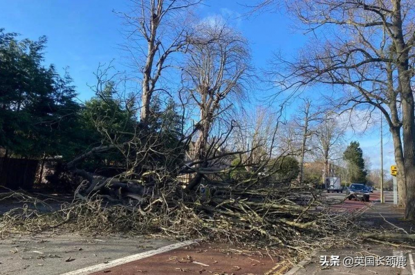 O2頂兒被掀&sol;核電站煙囪塌了！30年英國最強暴風雨Eunice來了