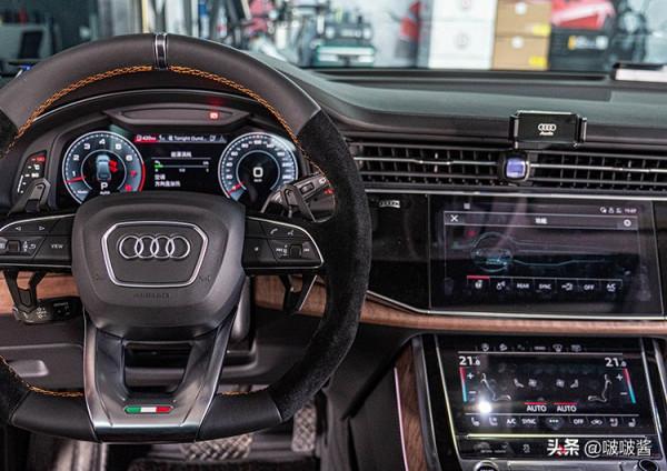 奧迪Q7改裝蘭博基尼加熱方向盤，這氣質完全符合