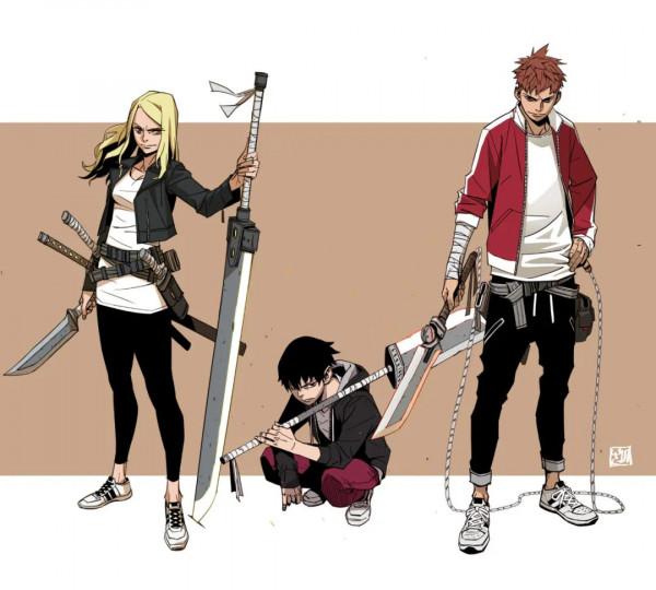 畫熱血漫畫的人設，真酷