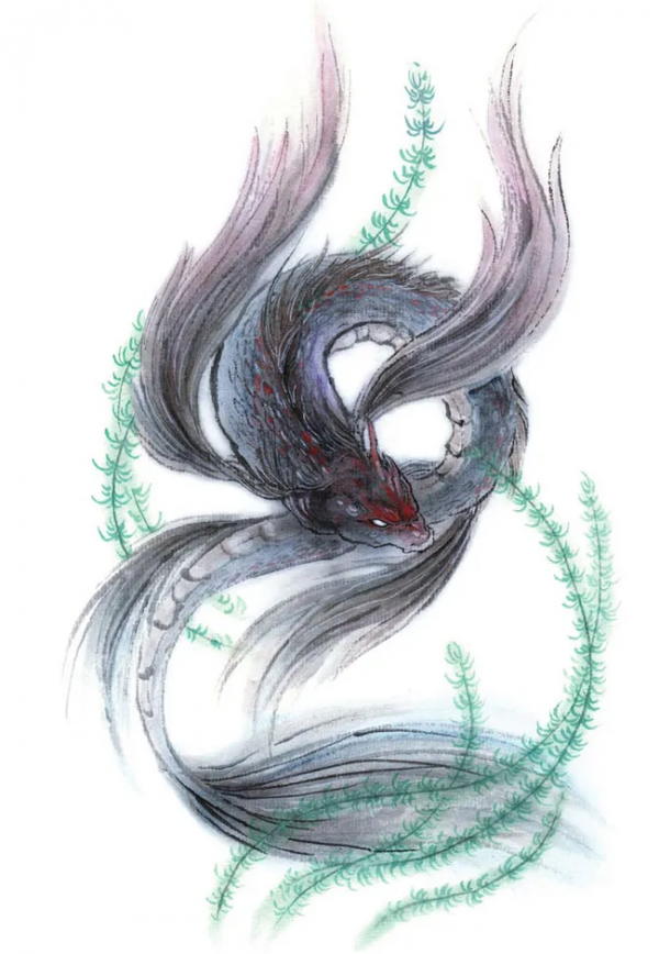 山海經神獸之虎蛟/蛇尾魚