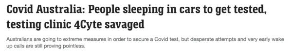 新州居民為檢測採取“極端措施”,為排上號直接睡車裡 新州居民為檢測採取“極端措施”,為排上號直接睡車裡