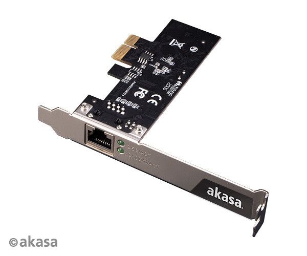 Akasa推出2.5Gbps PCIe網絡卡 售價31.95美元 Akasa推出2.5Gbps PCIe網絡卡 售價31.95美元