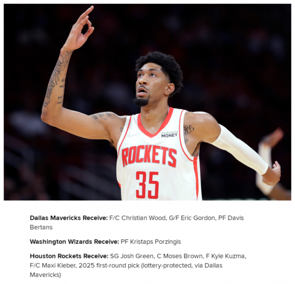 美媒交易方案！火箭得到庫茲馬+首輪籤+添頭，伍德戈登加盟獨行俠