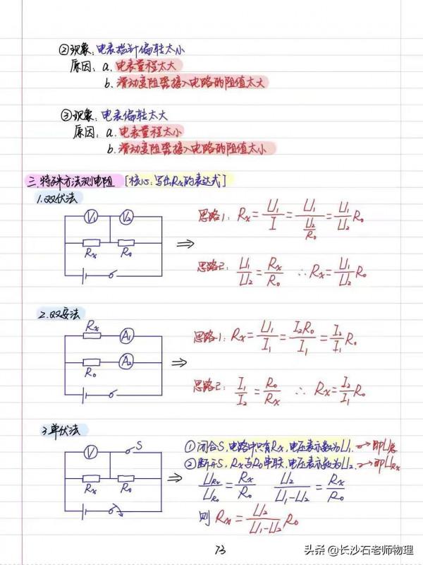 滬科版九年級全冊手寫板彩色筆記