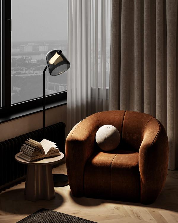 分享一套現代家居設計，奶油色的裝飾和舒適的燈光增添了時尚優雅