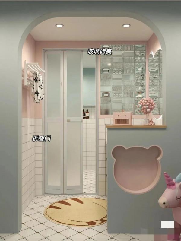 馬卡龍色衛浴，超級好看