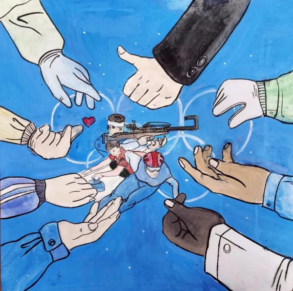 “我心中的奧運健兒”詩書畫作品(17) “我心中的奧運健兒”詩書畫作品(17)