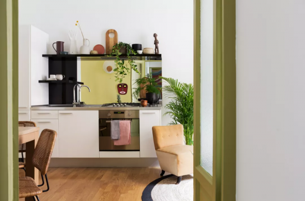 芥末綠42㎡小屋，生活氣太足了，這才是家的感覺