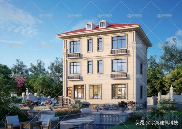 11x12米歐式別墅，旋轉樓梯+36平大餐廳，這樣的佈局，你不心動嗎