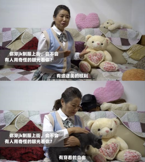 68歲&quot;最嫩奶奶&quot;走紅，穿&quot;JK制服&quot;買菜，不懼路人眼光：我穿衣自由