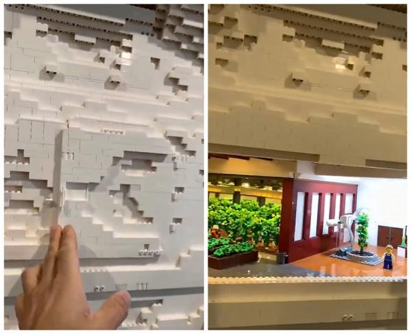 大戶人家的樂高電視牆,每個格子都是微縮景觀,網友:這也太酷了 大戶人家的樂高電視牆,每個格子都是微縮景觀,網友:這也太酷了