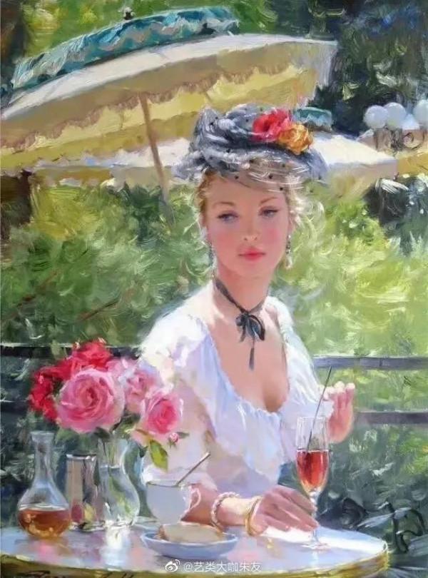 80張古典人物油畫（女孩），華麗與優雅美的結合